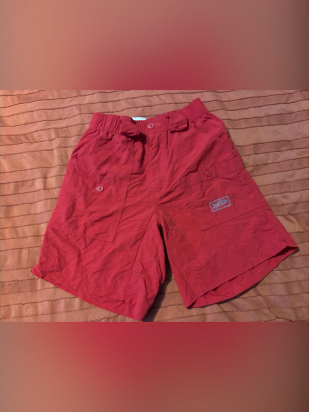 AFTCO Red Men's Cargo Shorts